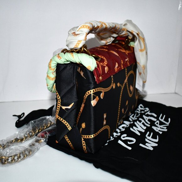 Kurt Geiger Kensington Quilted Nylon Scarf Handle Shoulder Satchel Bag #97990992 - Picture 7 of 9